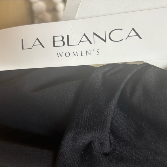 LA BLANCA BLACK TUMMY CONTROL SWIM SKIRT BOTTOM POOL ATHLETIC SKORT SZ 18W NWT - Picture 7 of 10